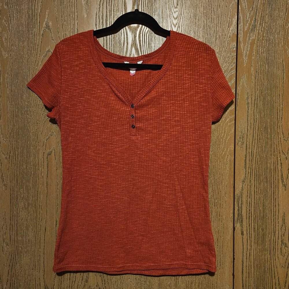 Burnt orange jersey knit top from NoBoundaries Jr size XL